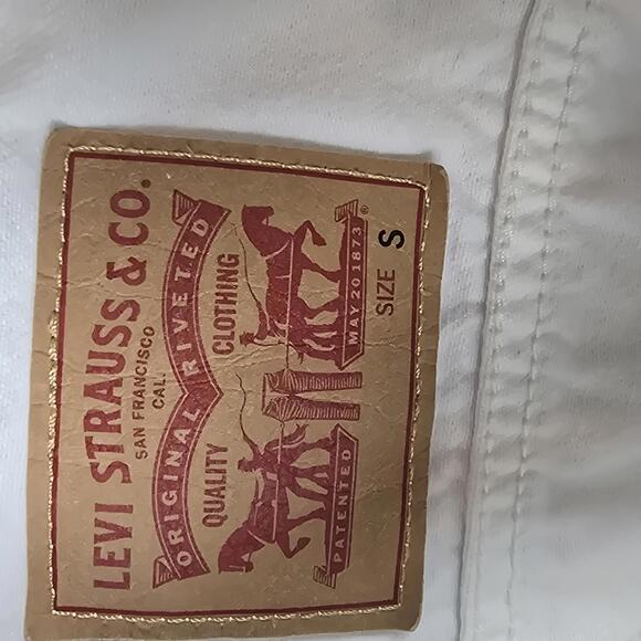 Levi's White Denim Jacket Size S - Picture 2 of 6
